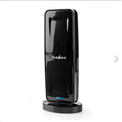 Εσωτερική κεραία HDTV, 26dB FM / VHF / UHF, με τεχνολογία προστασίας LTE/4G σε μαύρο χρώμα. 233-1991