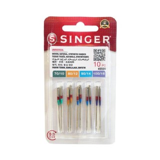 Βελόνες διάφορες No 70/9-80/11-90/14-100/16 ραπτομηχανής SINGER original SINGER RBEL0002