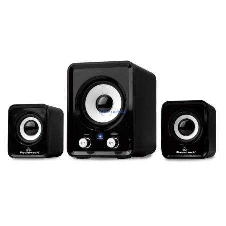Ηχεία Essential sound PT-843, 2.1, 5W + 2x 3W, 3.5mm, μαύρα  PT-843
