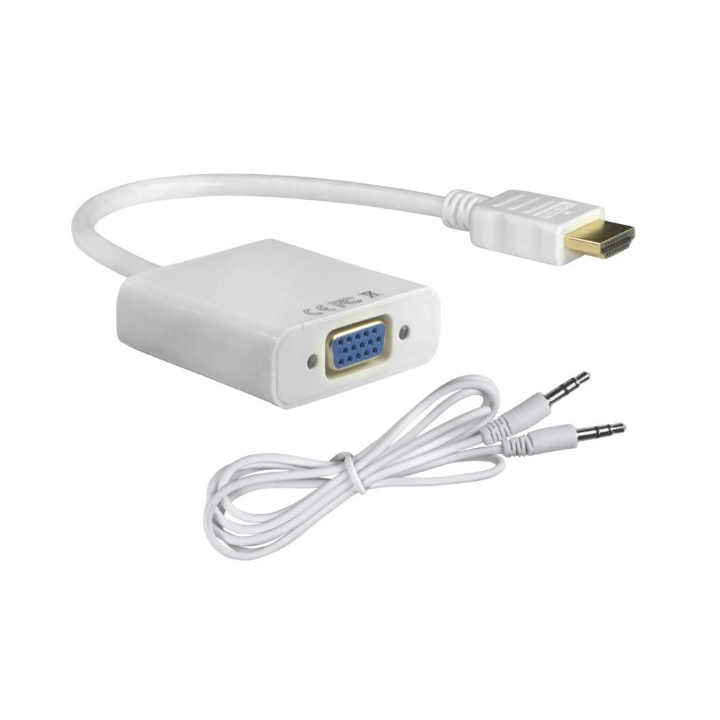 copy of Μετατροπέας HDMI σε VGA και 3,5mm jack για ήχο σε λευκό χρώμα