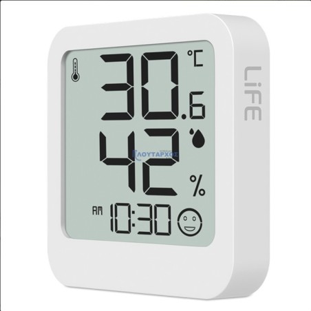 Ψηφιακό θερμόμετρο και υγρόμετρο εσωτερικού χώρου LIFE CONTEMPO WHITE