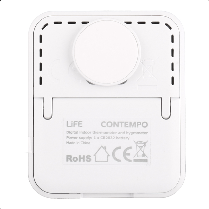 Ψηφιακό θερμόμετρο και υγρόμετρο εσωτερικού χώρου LIFE CONTEMPO WHITE