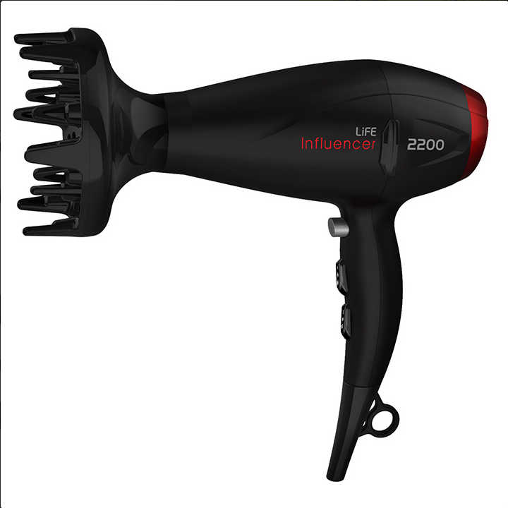 Σεσουάρ μαλλιών με AC μοτέρ 2200W και λειτουργία ιονισμού LIFE INFLUENCER