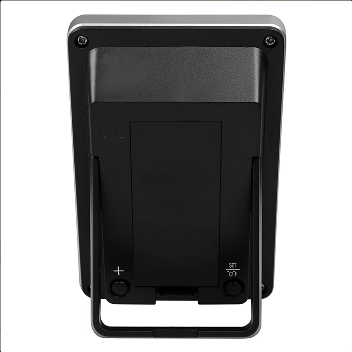 Ψηφιακό θερμόμετρο / υγρόμετρο εσωτερικού χώρου με ρολόι και έγχρωμη απεικόνιση επιπέδου υγρασίας, σε μαύρο χρώμα. LIFE iTemp...