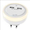 Φωτάκι νυκτός LED με 2 θύρες φόρτισης USB. SONORA RING LIGHT USB Φωτάκι νυκτός LED με 2 θύρες φόρτισης USB. SONORA RING LIGHT USB