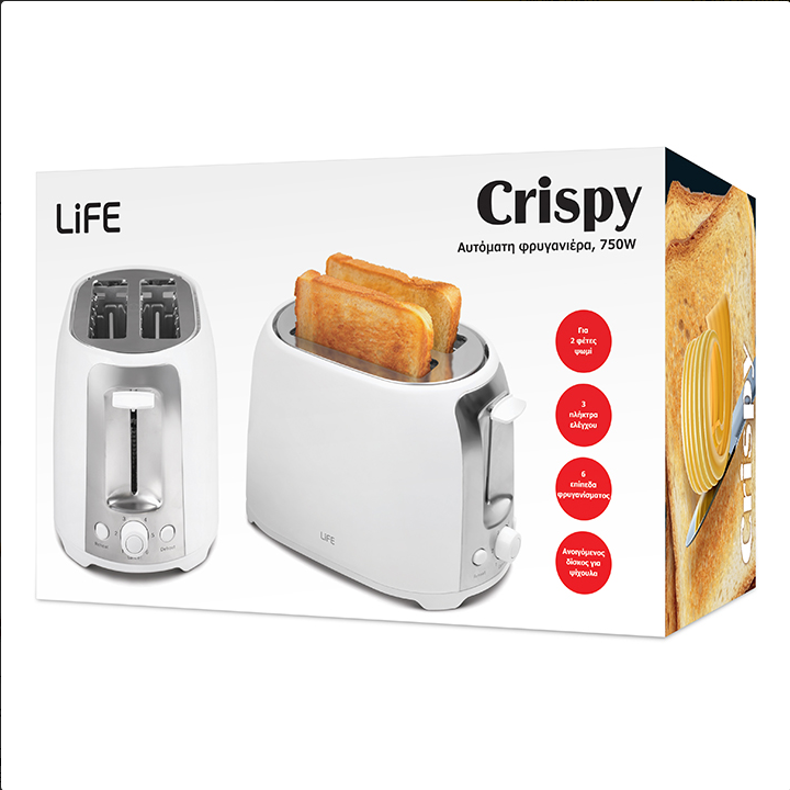 Αυτόματη φρυγανιέρα, 750W LIFE