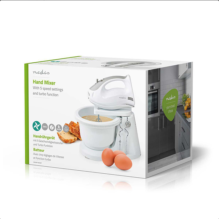 Μίξερ χειρός με περιστρεφόμενο μπολ, 200W.  233-2025