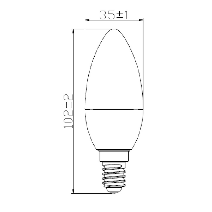 Λάμπα led κερί 3W E14 C37 6500Κ SYLVANIA SYLVANIA C37365SYL