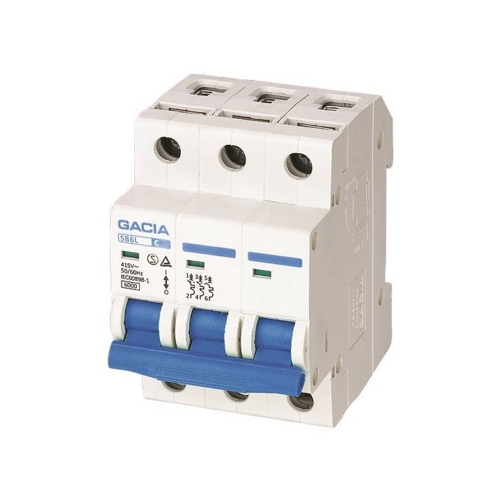 Ραγοδιακόπτης πίνακος τριπλός 3X40A 6kA GACIA