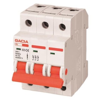 Ραγοδιακόπτης πίνακος τριπλός 3X40A GACIA
