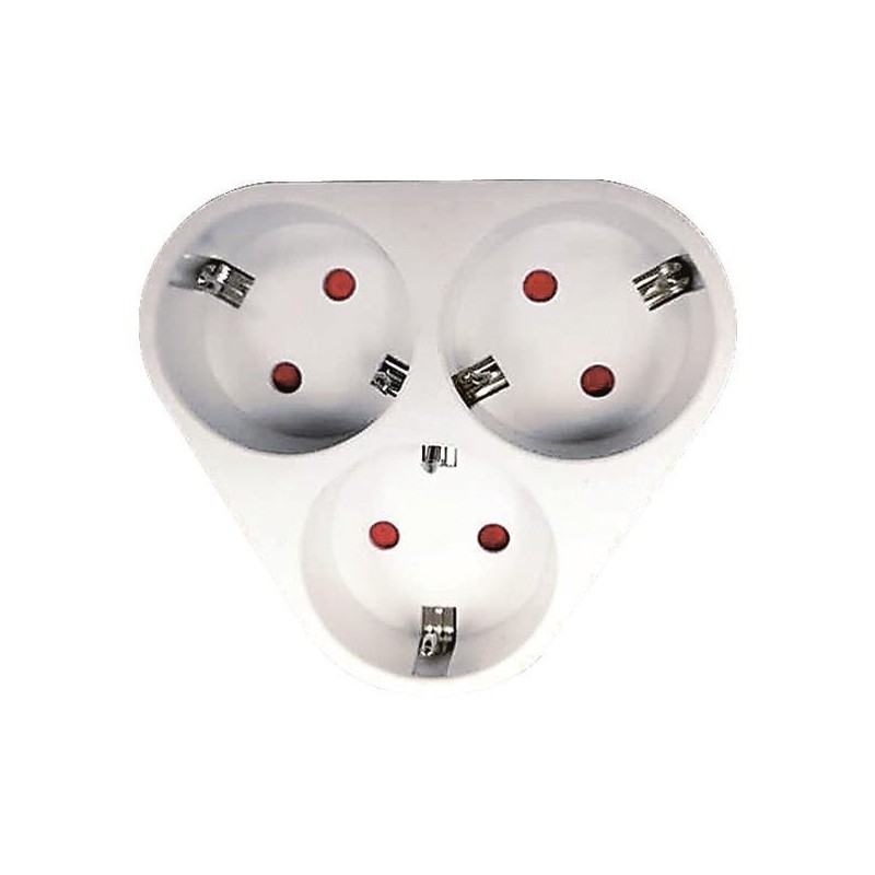 Αντάπτορας από ένα σούκο σε 3 σούκο ΟΒΑΛ προστασία επαφών ΓΕΝΙΚΗΣ ΧΡΗΣΗΣ EUROLAMP POL0049OV