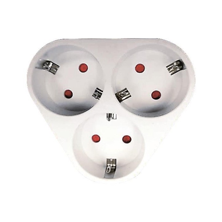 Αντάπτορας από ένα σούκο σε 3 σούκο ΟΒΑΛ προστασία επαφών ΓΕΝΙΚΗΣ ΧΡΗΣΗΣ EUROLAMP POL0049OV