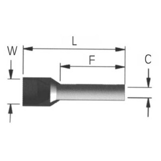 Ακροδέκτης σωληνωτός για μύτη καλωδίου 0.50mm² λεύκος ΓΕΝΙΚΗΣ ΧΡΗΣΗΣ ΓΕΝΙΚΗΣ ΧΡΗΣΗΣ KOS0009