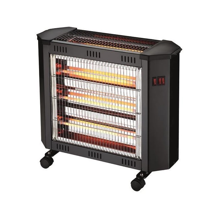 Θερμάστρα χαλαζία 2400W μαύρη με ανεμιστήρα και υγραντήρα EUROLAMP EUROLAMP 147-29152