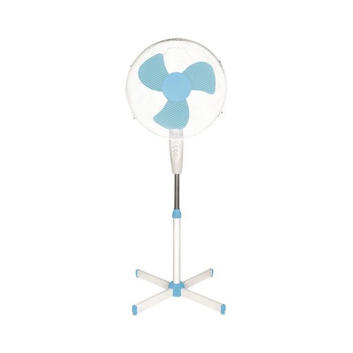 Ανεμιστήρας με ορθοστάτη Φ40 60W λευκό-μπλε EUROLAMP EUROLAMP 147-29021
