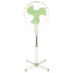 Ανεμιστήρας με ορθοστάτη Φ40 60W λευκό-πράσινο EUROLAMP EUROLAMP 147-29020