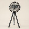 Rechargeable table fan Φ12 5W with flexible tripod, black