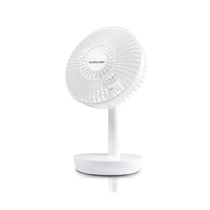 Ανεμιστήρας επιτραπέζιος επαναφορτιζόμενος Φ16 9W λευκός