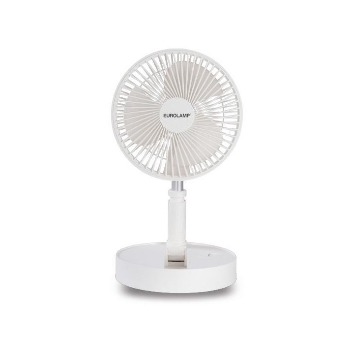 Ανεμιστήρας αναδιπλούμενος Φ20 4W επαναφορτιζόμενος λευκός