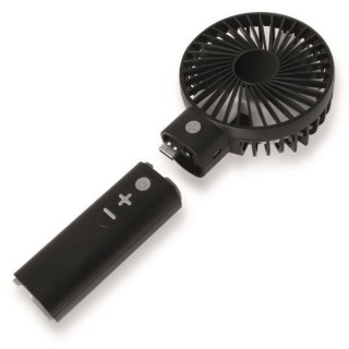 Ανεμιστήρας χειρός 4σε1 (Powerbank,φακός,ηχείο bluetooth) Φ10 8W επαναφορτιζόμενος μαύρος EUROLAMP 300-20521