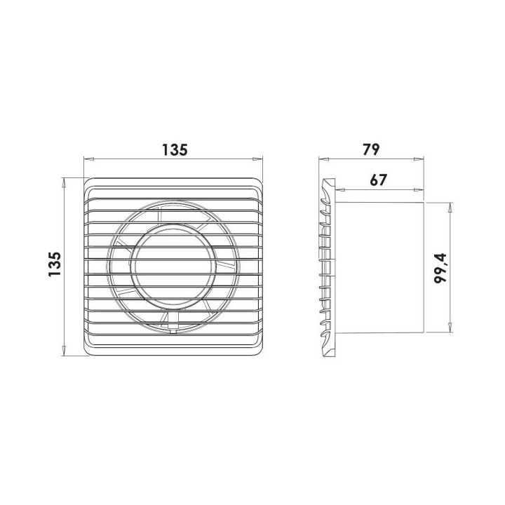 Εξαεριστήρας μπάνιου/λουτρού Φ100 AIRROXY ΓΕΝΙΚΗΣ ΧΡΗΣΗΣ EXB0001AIR