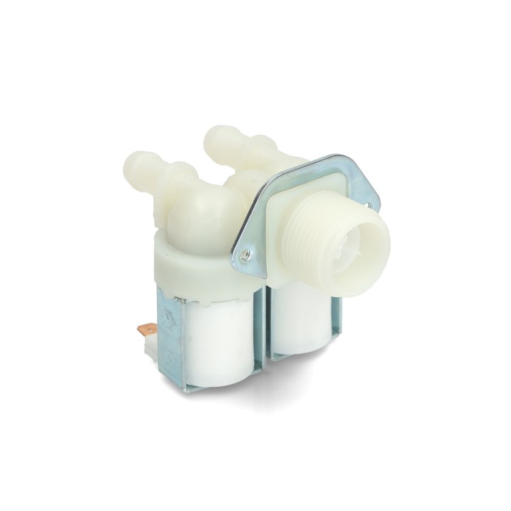 Double inlet water valve (straight) for washing machine / dishwasher GENERAL USE