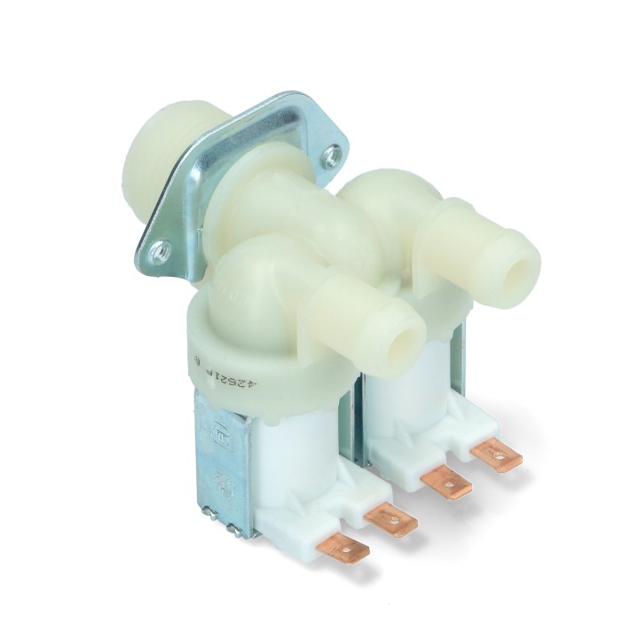 Double inlet water valve (straight) for washing machine / dishwasher GENERAL USE