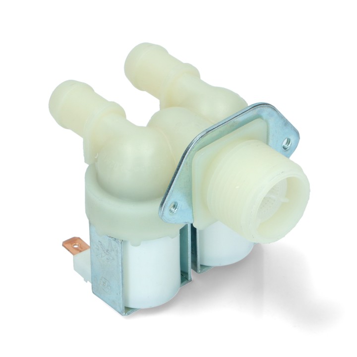 Double inlet water valve (straight) for washing machine / dishwasher GENERAL USE