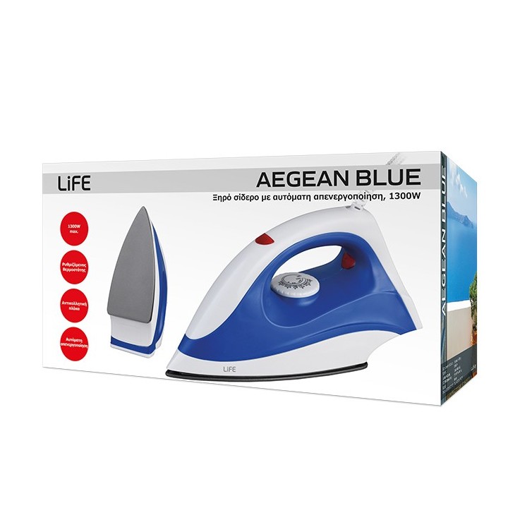 Ηλεκτρικό σίδερο με αντικολλητική πλακα , 1300W LIFE