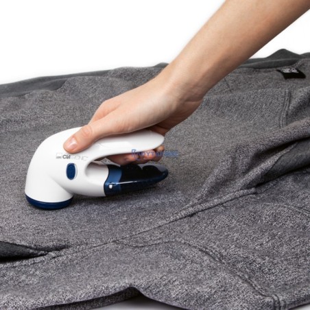 Αποχνουδωτής ρούχων με σύστημα ασφαλείας λευκό/μπλέ CLATRONIC textile