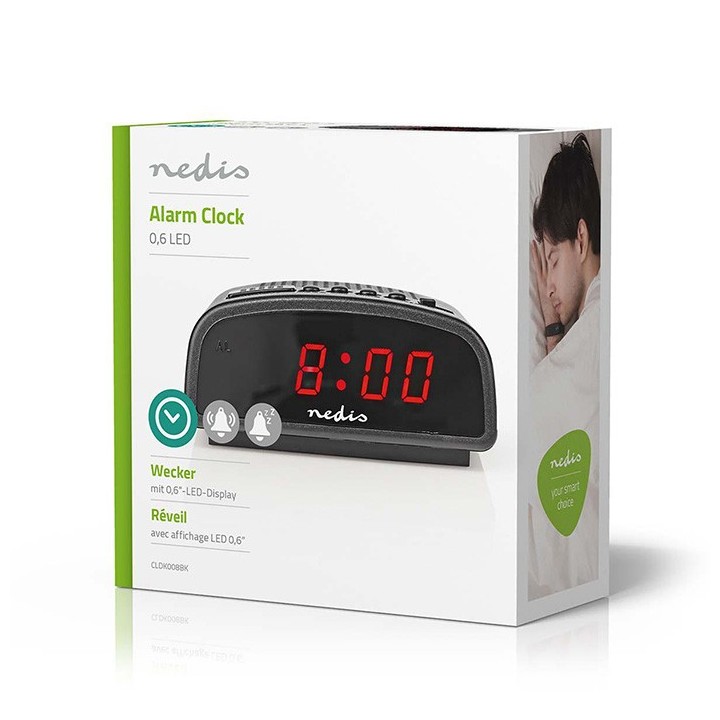 Ρολόι-ξυπνητήρι επιτραπέζιο ψηφιακό με οθόνη LED και λειτουργία snooze.  233-0520