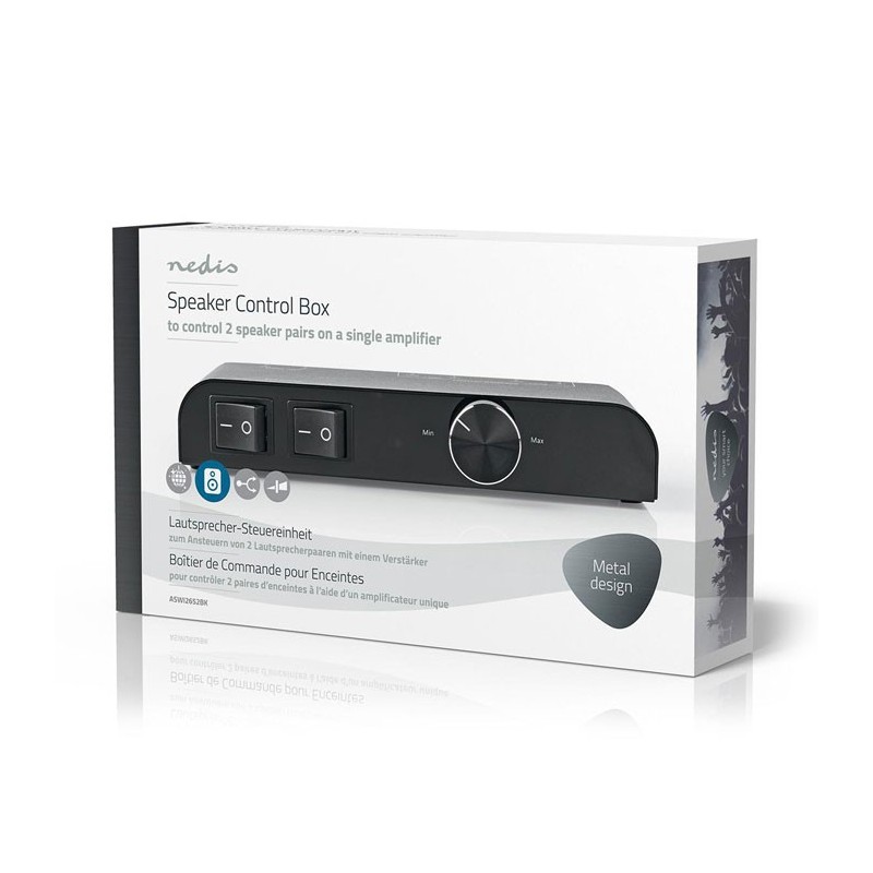 Συσκευή για σύνδεση 2 σετ ηχείων σε 1 ενισχυτή. NEDIS 233-1211