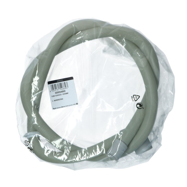 Σωλήνας σπιράλ γωνιακός (20mm X 29mm X 2 μέτρα) αποχέτευσης πλυντηρίου ρούχων/πιάτων ΓΕΝΙΚΗΣ ΧΡΗΣΗΣ