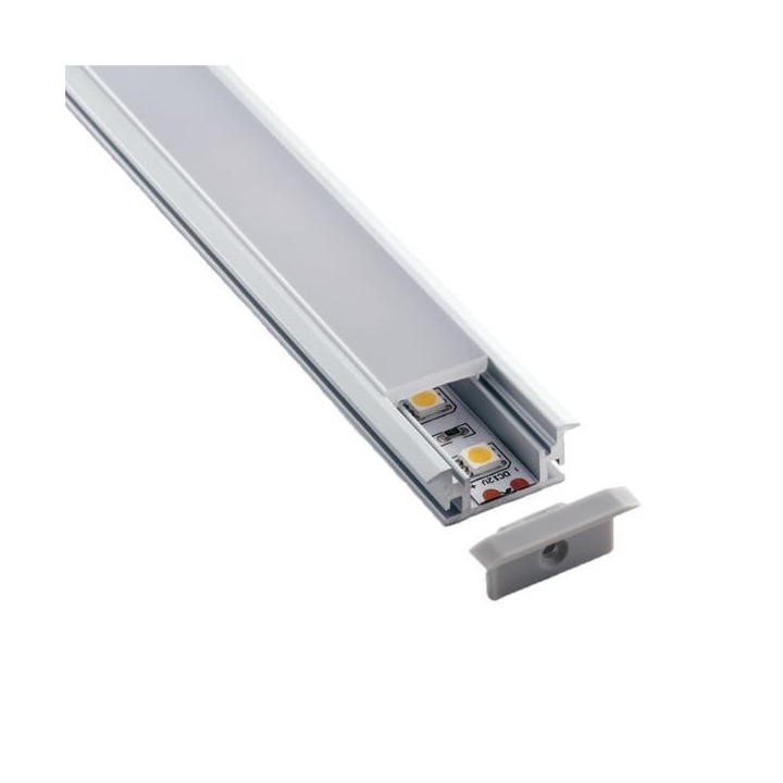 Προφίλ αλουμινίου χωνευτό για ταινία Led 2000*24,7*16,8 90° EUROLAMP PLED247168