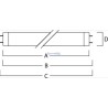 Λάμπα φθορισμού 30W G13 T8 3000Κ SYLVANIA SYLVANIA T83030