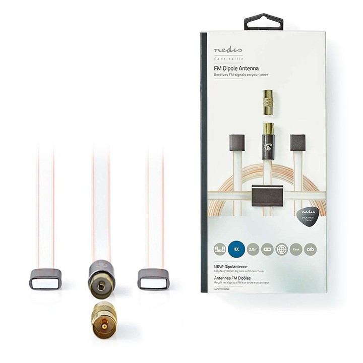 copy of Εσωτερική κεραία HDTV, 28dB FM / VHF / UHF, με τεχνολογία προστασίας LTE/4G σε γκρι χρώμα