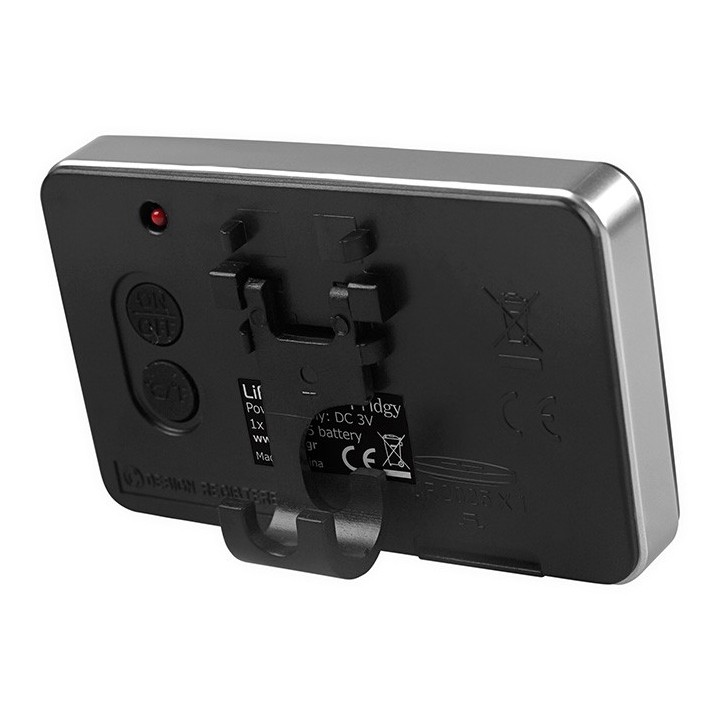 Ψηφιακό θερμόμετρο ψυγείου & εσωτερικού χώρου, μικρού μεγέθους, σε μαύρο χρώμα με ασημί περίγγραμμα. LIFE Fridgy