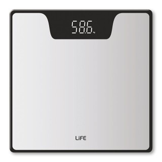 Γυάλινη ηλεκτρονική ζυγαριά μπάνιου, 30x30cm. LIFE MONDAY