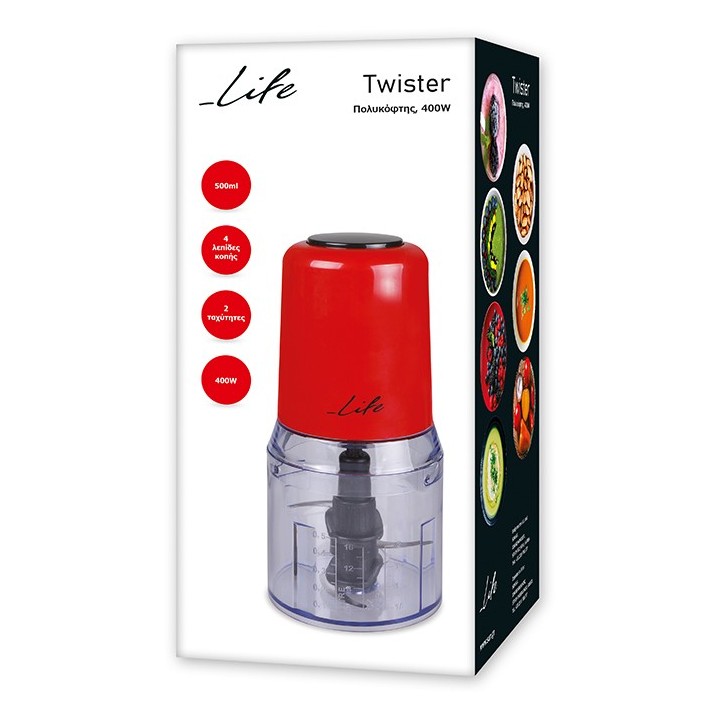 Multi Mixer 400W, με δοχείο μίξης 500ml LIFE Twister LIFE Twister