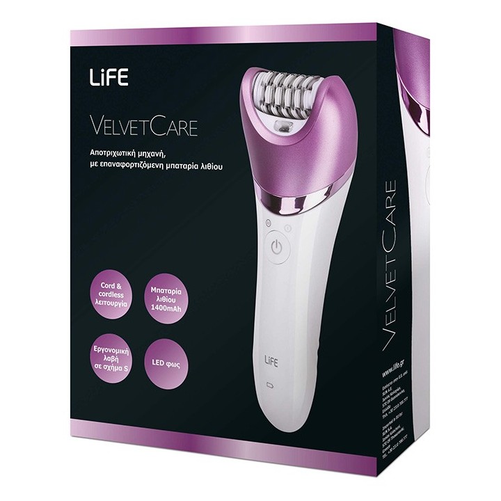 Γυναικεία αποτριχωτική μηχανή με επαναφορτιζόμενη μπαταρία λιθίου