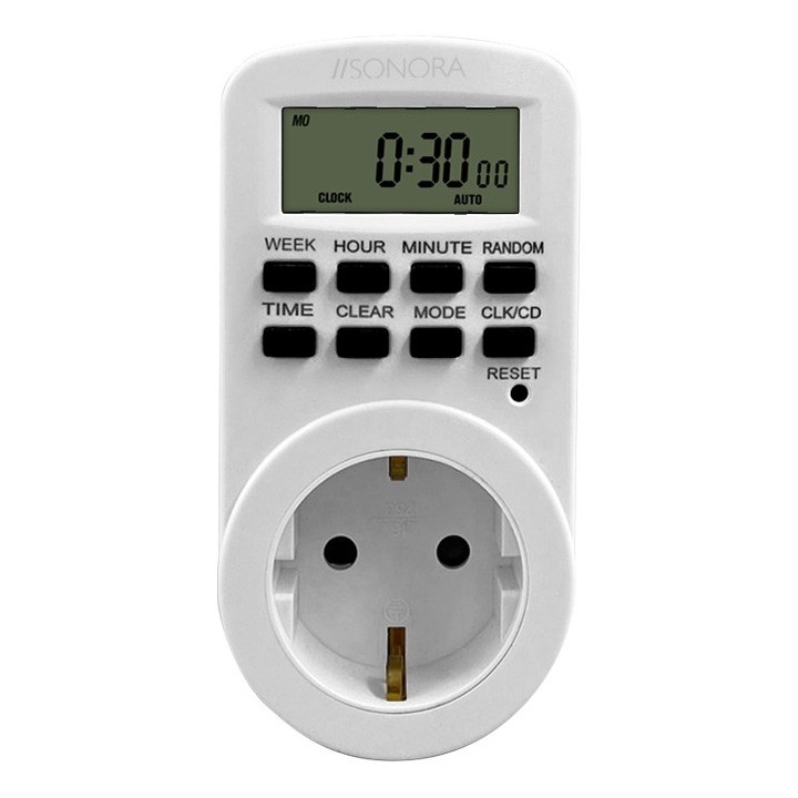 Ημερήσιος και εβδομαδιαίος ψηφιακός χρονοδιακόπτης SONORA DTM-01 ΓΕΝΙΚΗΣ ΧΡΗΣΗΣ DTM-01