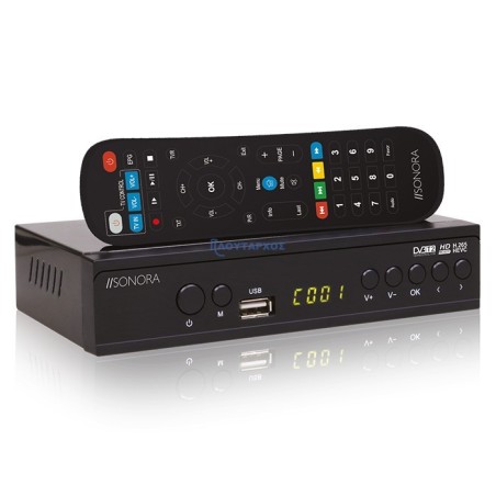 Επίγειος ψηφιακός δέκτης MPEG-4 / H.265 / FULL HD, με τηλεχειριστήριο 2 σε 1 για τηλεόραση και δέκτη SONORA DVB-T2 H265 SONOR...