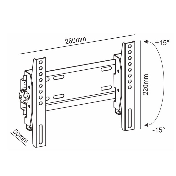 Επιτοίχια βάση στήριξης με ρύθμιση κλίσης, για τηλεοράσεις LED/LCD από 19" έως 42" SONORA WonderWall 200 Tilt SONORA WonderWa...