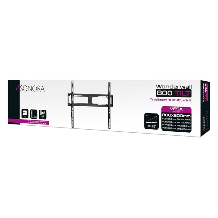 Επιτοίχια βάση στήριξης με ρύθμιση κλίσης, για τηλεοράσεις LED/LCD από 50" έως 80" SONORA WONDERWALL 800 TILT SONORA WONDERWA...