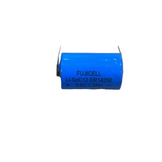 Επαναφορτιζόμενη μπαταρία ER14250/CR1/2AA lithium 1.2Ah 3.6V με άκρα FUJICELL FUJICELL ER14250L