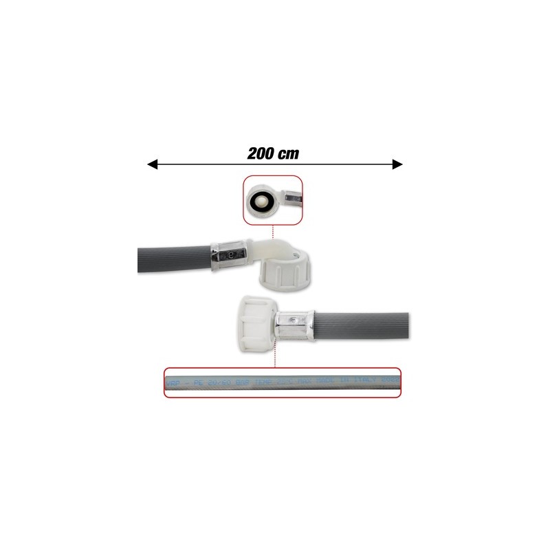 Σωλήνας παροχής πλυντηρίου ρούχων/πιάτων 2m ΓΕΝΙΚΗΣ ΧΡΗΣΗΣ ΓΕΝΙΚΗΣ ΧΡΗΣΗΣ LPP0020