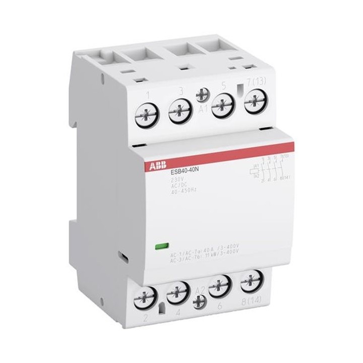 Ρελέ ισχύος ράγας 40A 230VAC/DC 4NO ABB ESB40