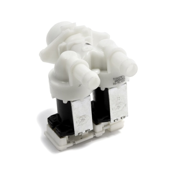 Βαλβίδα διπλή ίσια εισαγωγής νερού πλυντηρίου ρούχων WHIRLPOOL replica ZANUSSI PRBAL0042