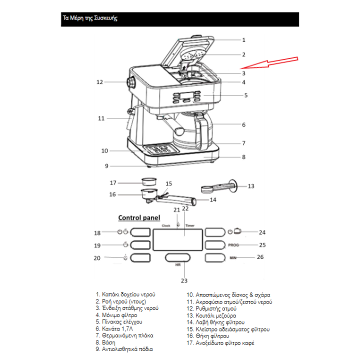 copy of Φίλτρο νερού καφετιέρας DELONGHI original