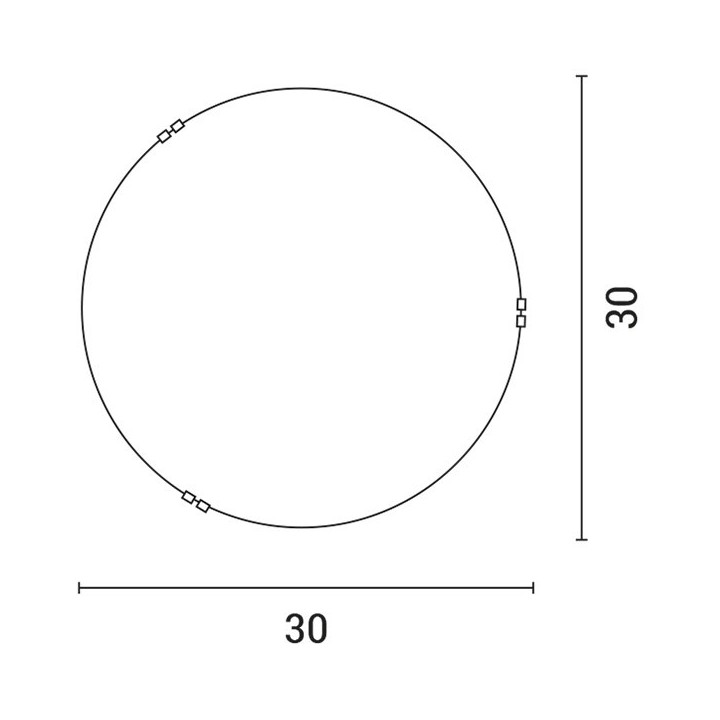 Πλαφονιέρα τοίχου Φ30 E27 "PAROS" ΛΕΥΚΟ/ΝΙΚΕΛ EUROLAMP  145-22404